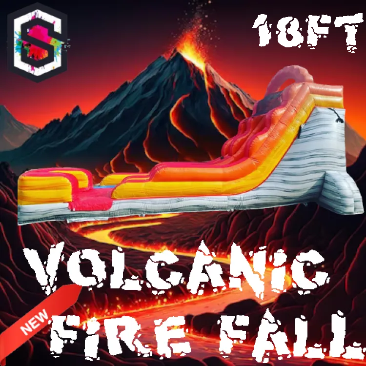 18ft Volcanic Fire Fall (Wet/Dry) Slide